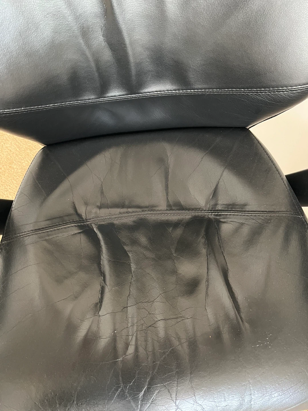 Black Leather Office Chair - photo 2