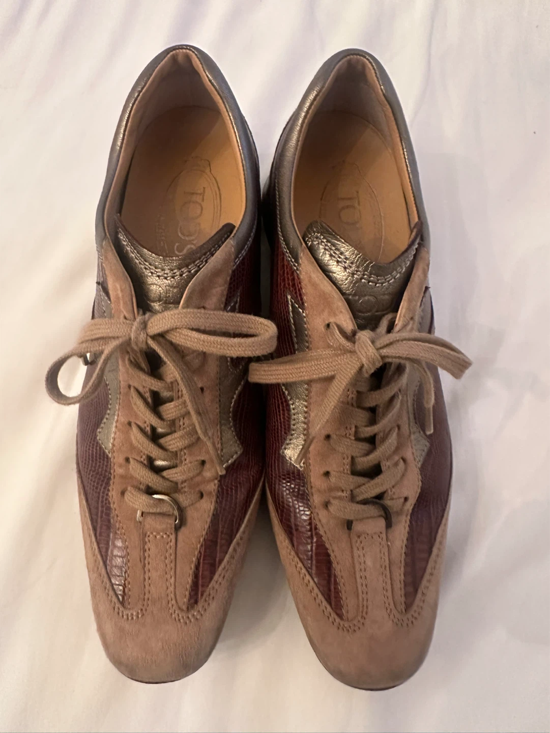TOD'S Suede & Exotic Skin Sneakers