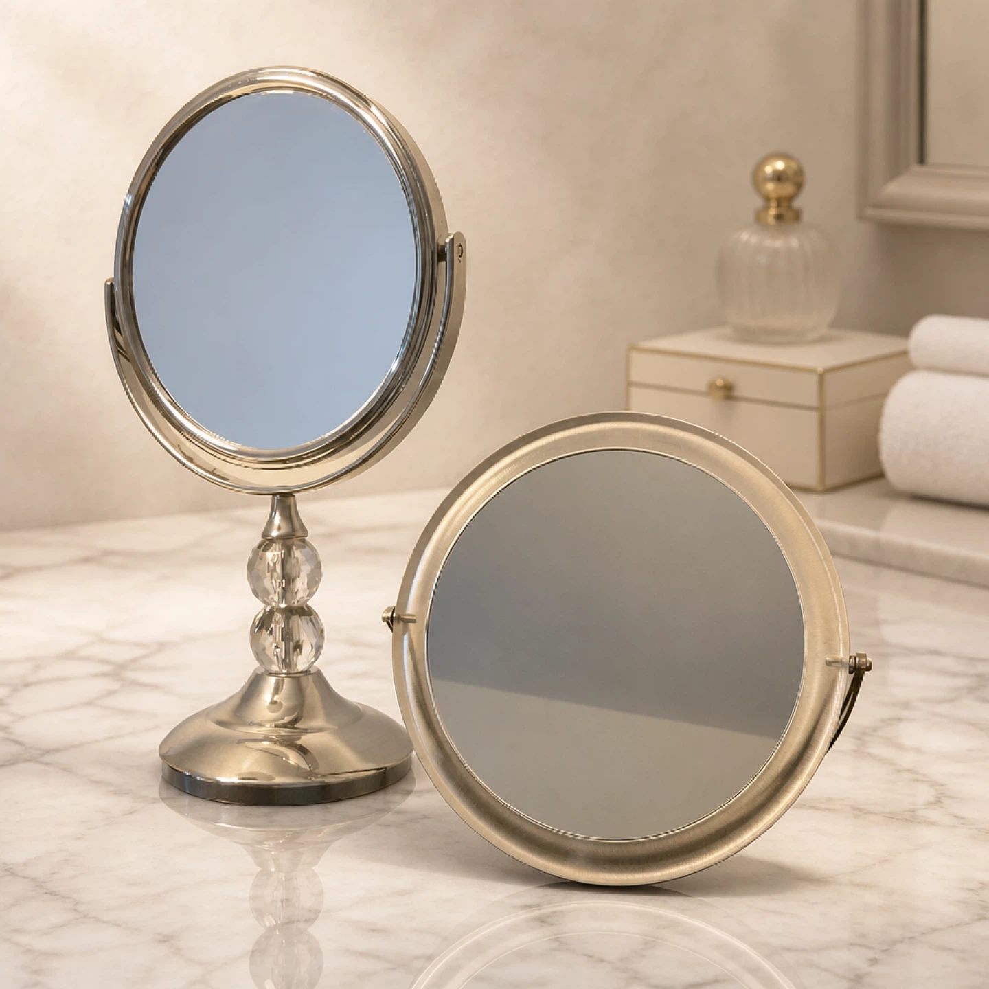 Chrome Vanity Makeup Mirror - photo 2