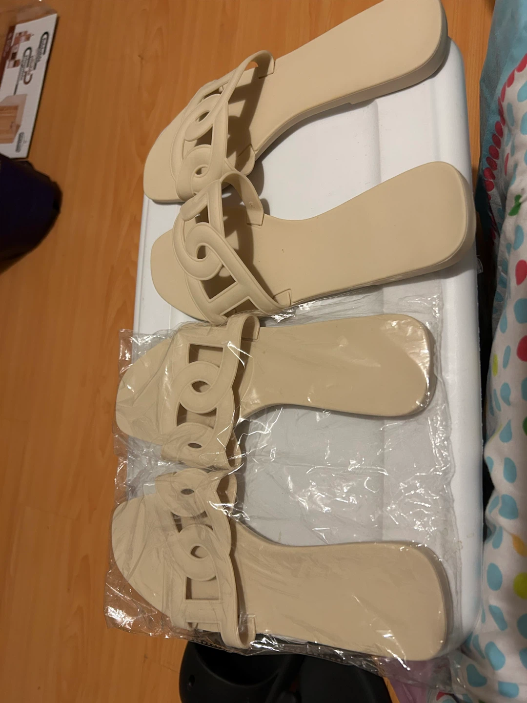 Beige Jelly Sandals