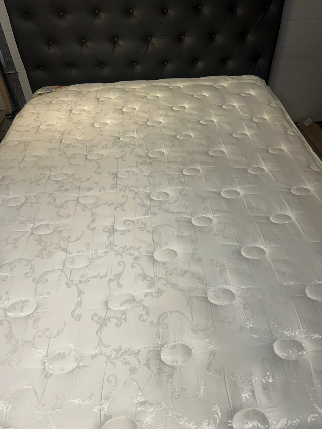 Dark brown Tufted Queen Bed Frame with Mattress- Complete Set - photo 3