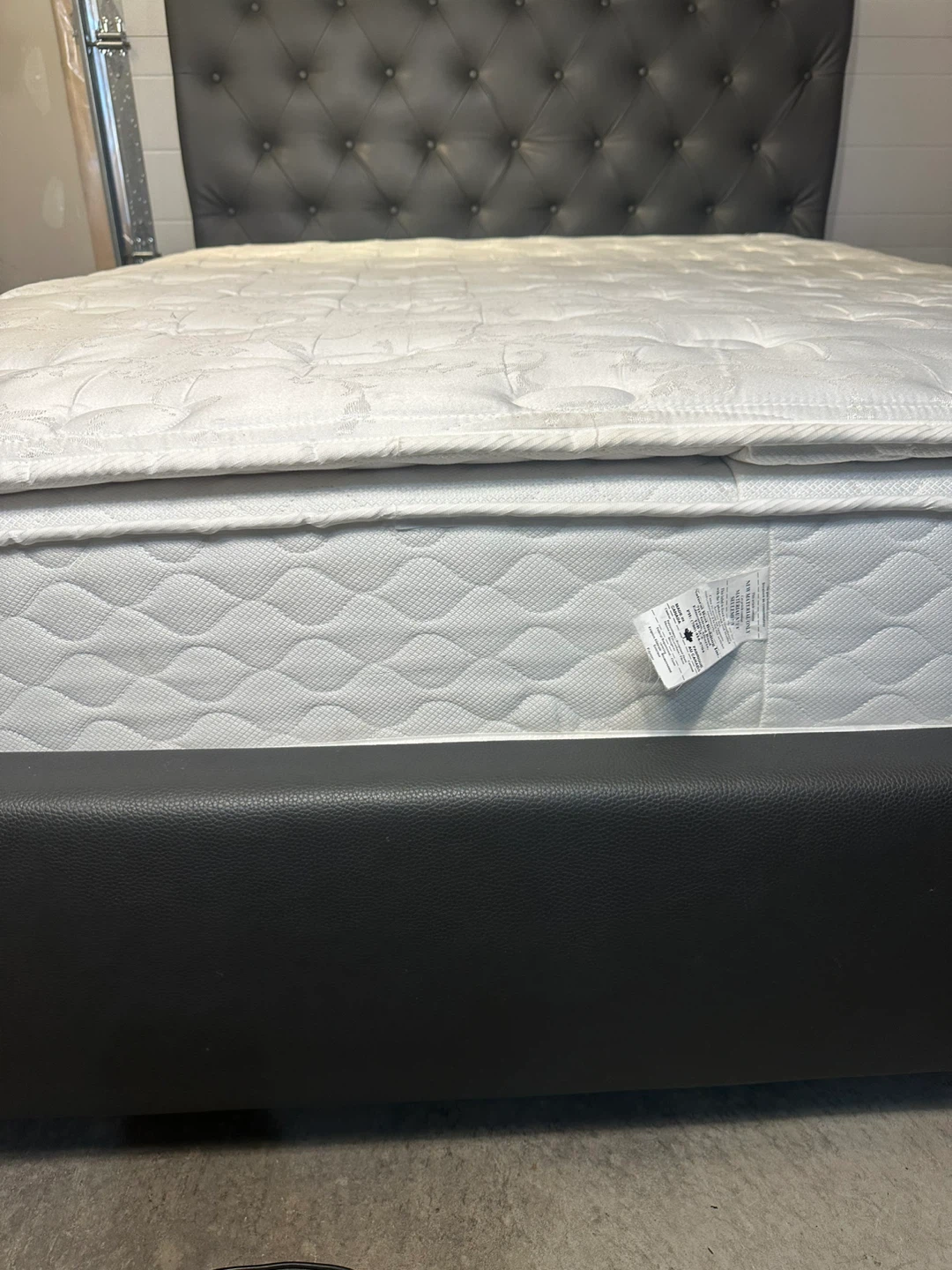 Dark brown Tufted Queen Bed Frame with Mattress- Complete Set - photo 5