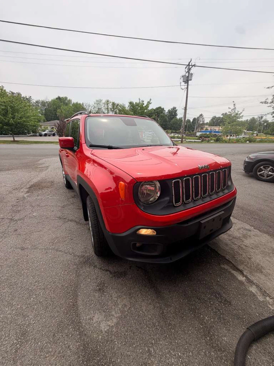 Red Jeep Renegade SUV