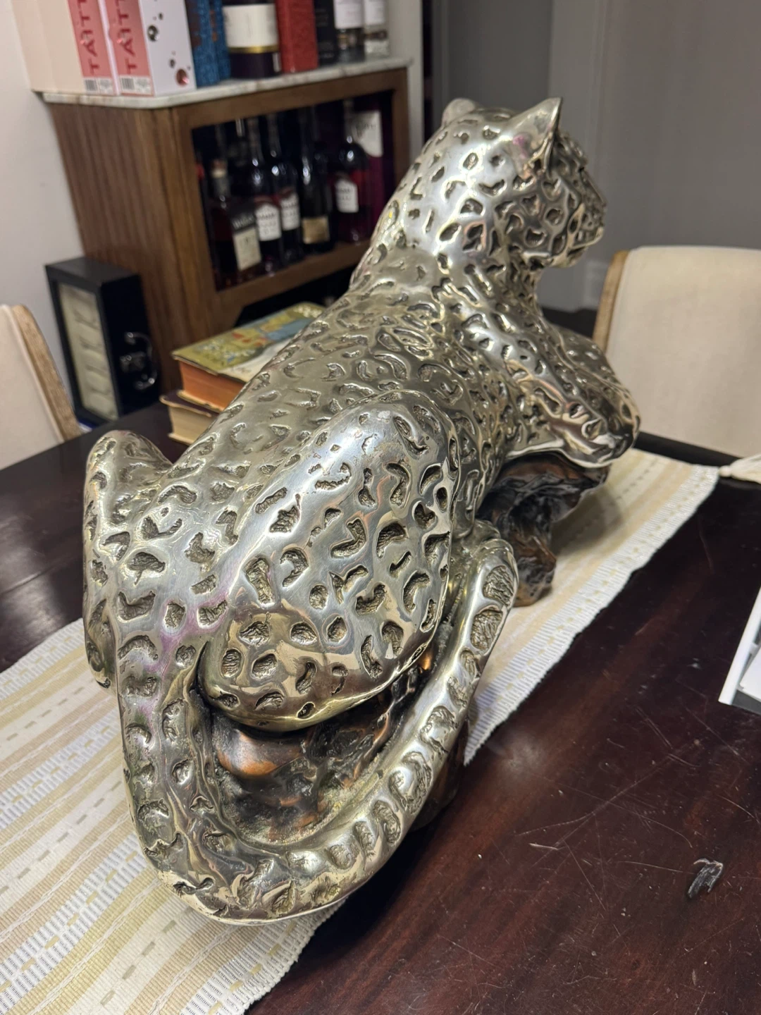 Silver Tone Jaguar Statue - photo 2