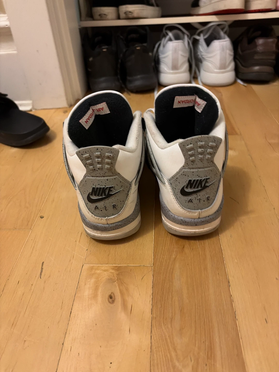 Nike Air Jordan 4 Retro White Cement Sneakers - photo 2