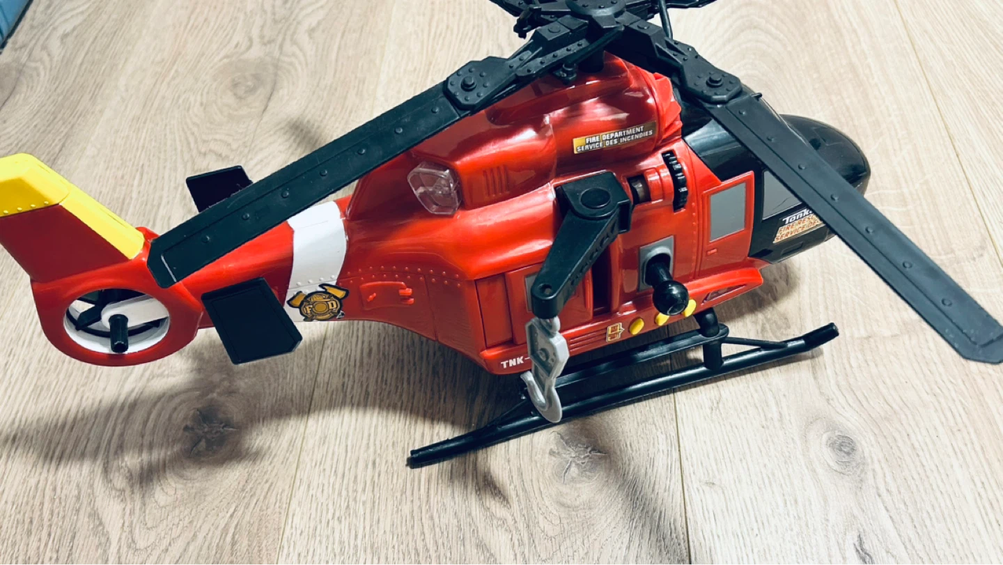 Large Tonka Fire Rescue helicopter toy by Hasbro (2013) - photo 4