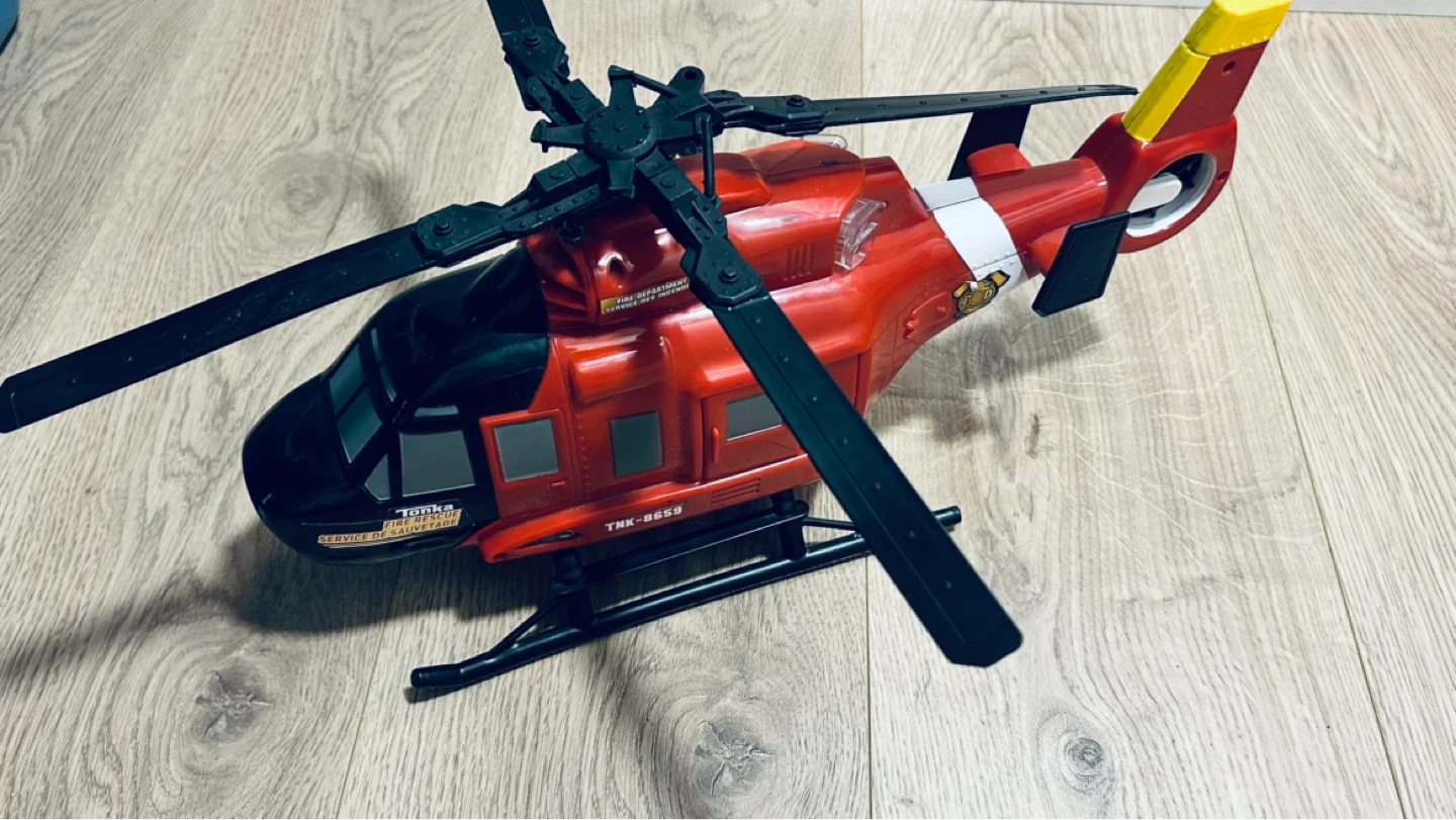 Large Tonka Fire Rescue helicopter toy by Hasbro (2013)