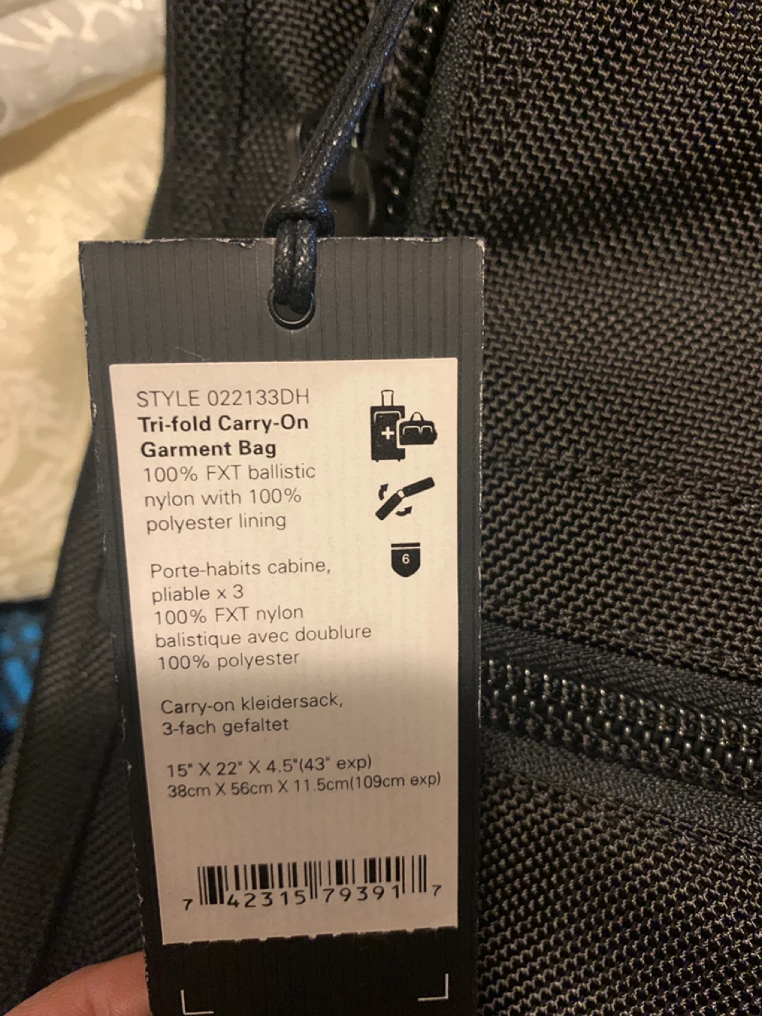 Tumi Tri-Fold Carry-On Garment Bag - photo 3