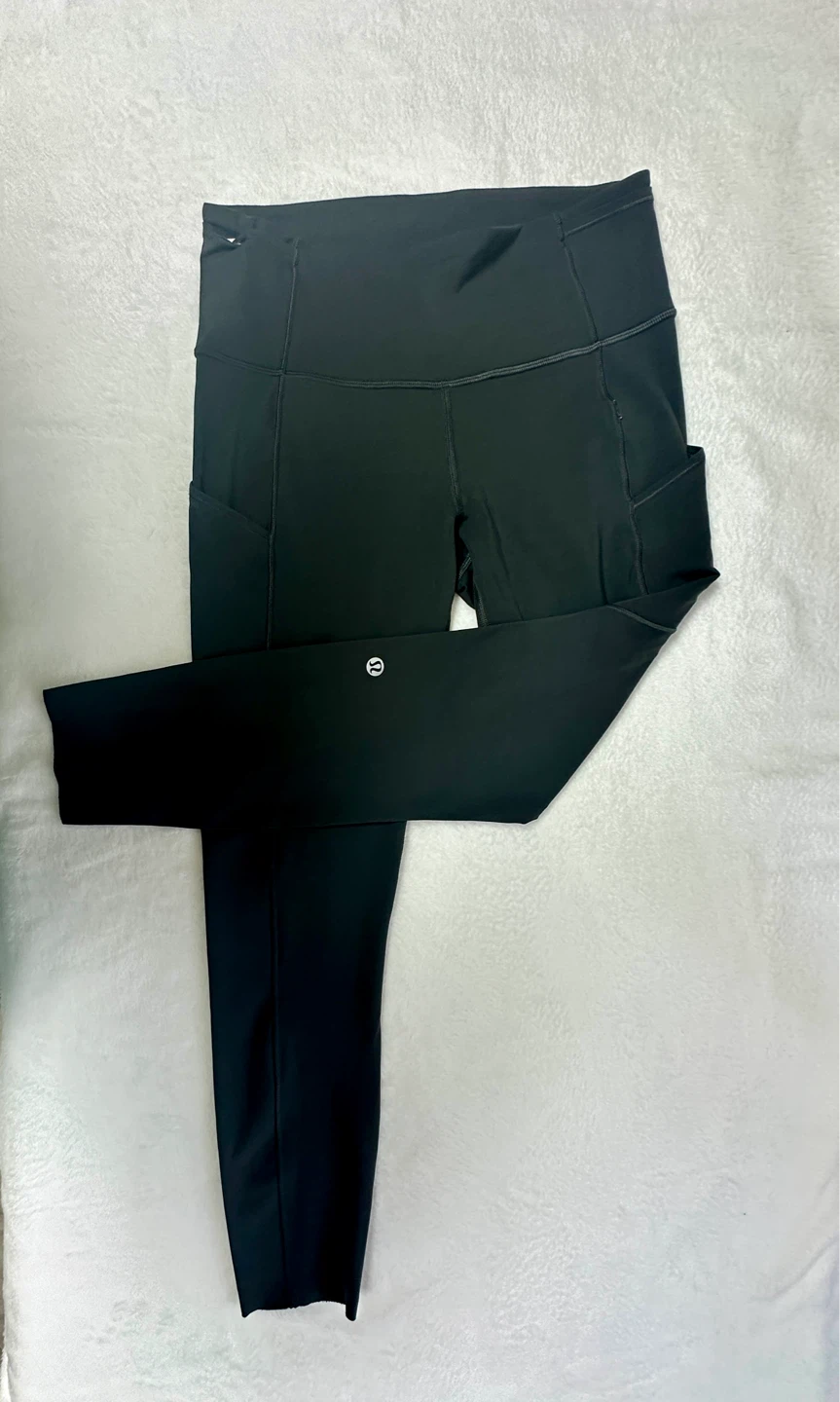 Lululemon Fast & Free High-Rise Crop (Graphite Gray, Size 6)