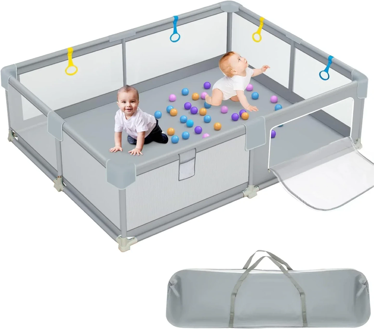 Children's Playpen with Balls and Carrying Bag