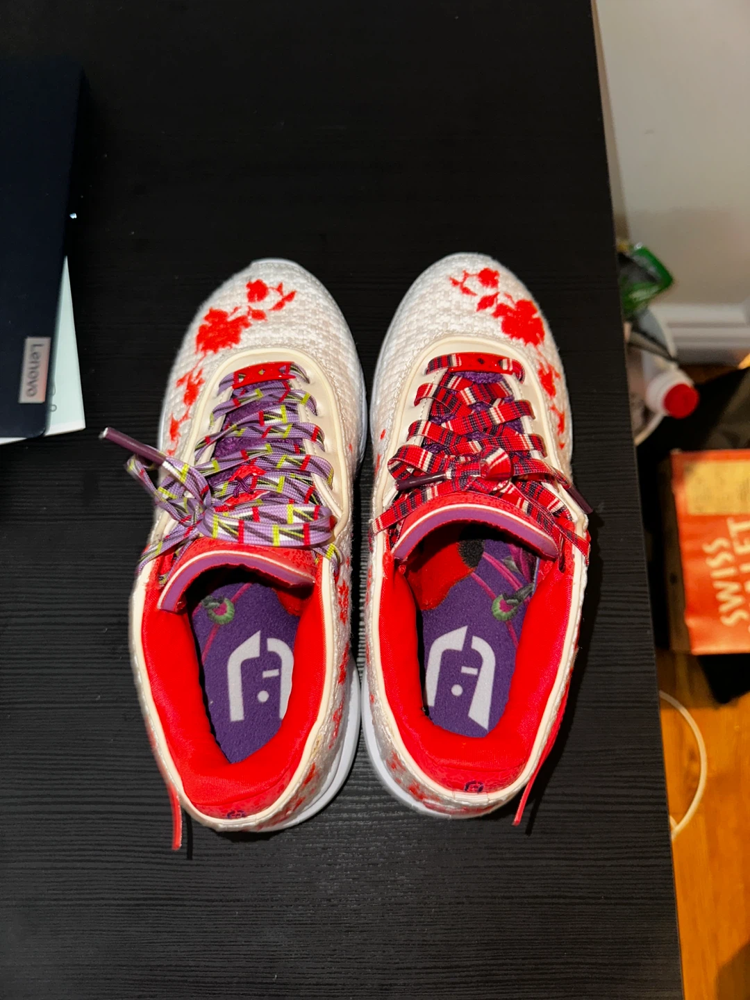 Nike Lebron 20 White Red Floral Basketball Shoes - photo 5