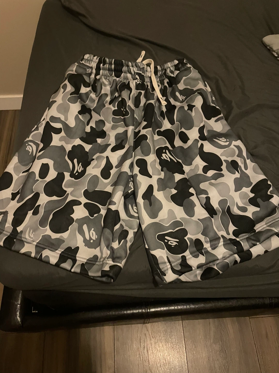 A Bathing Ape Camo Shorts Red