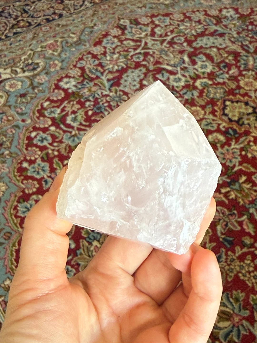 Partially Polished Raw Brazilian Rose Quartz Terminated
