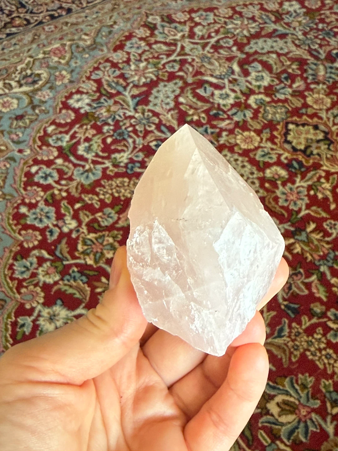Partially Polished Raw Brazilian Rose Quartz Terminated - photo 3