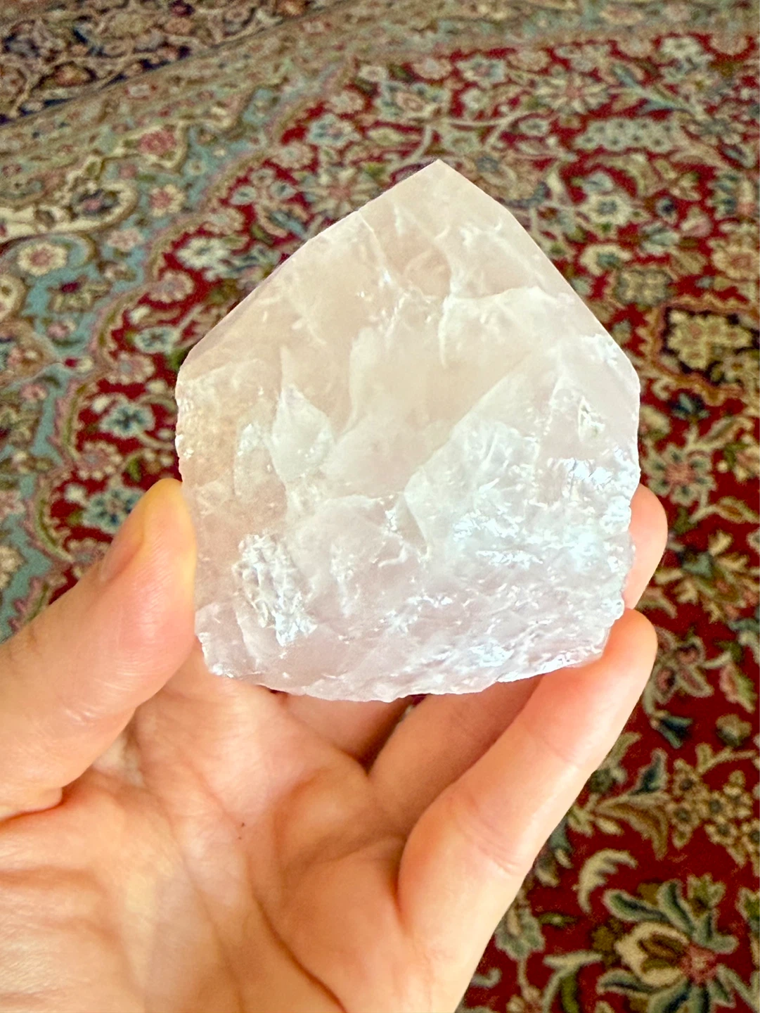 Partially Polished Raw Brazilian Rose Quartz Terminated - photo 4