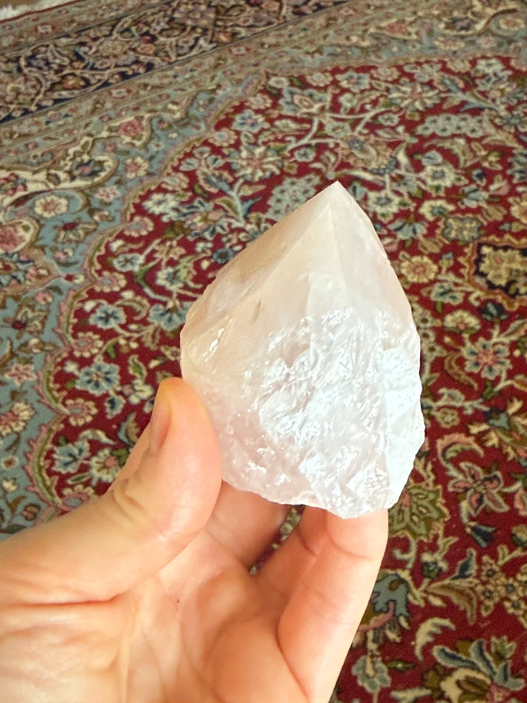 Partially Polished Raw Brazilian Rose Quartz Terminated - photo 2