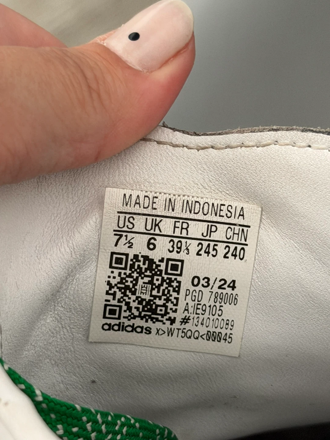 Adidas Samba White Green Sneakers - Size 7.5 - photo 4