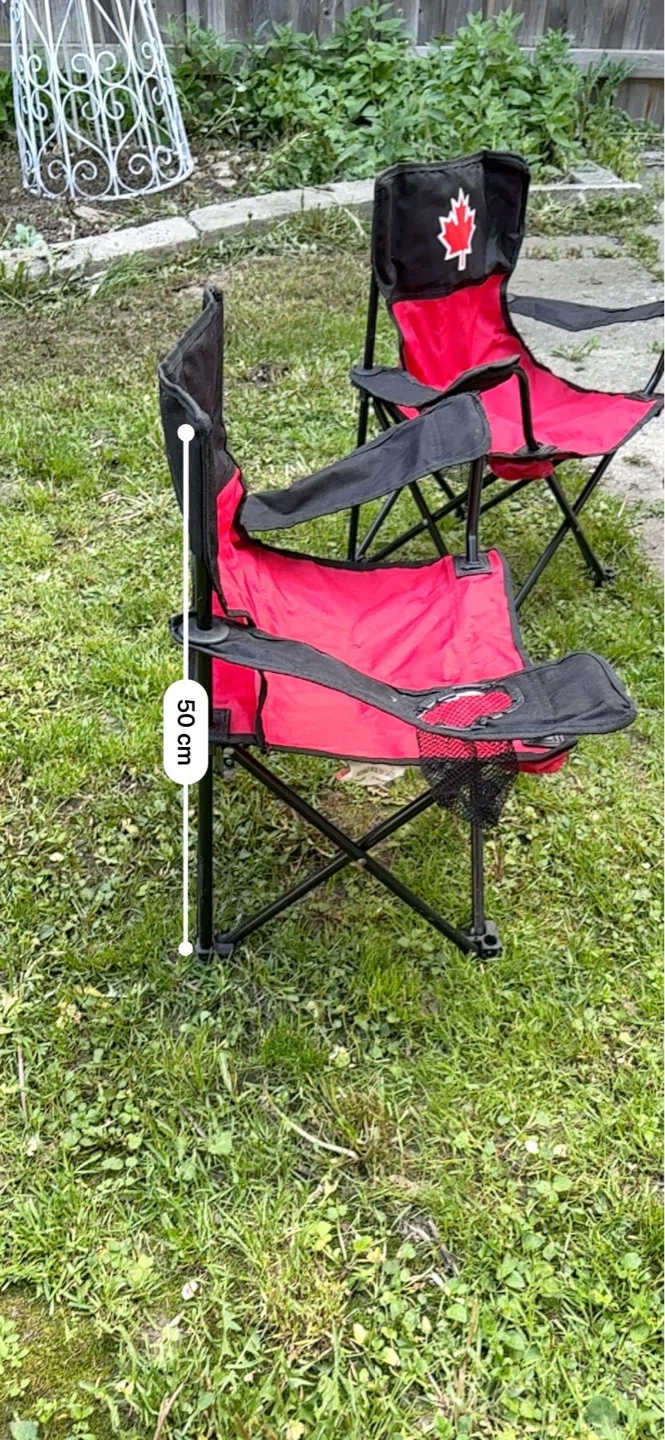 2 Red Camping kids Chairs with Canadian Maple Leaf - photo 5