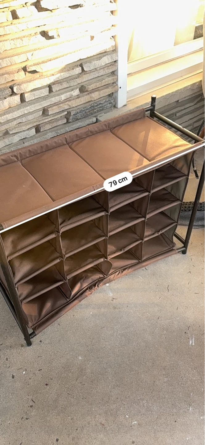 Brown 20-Cube Fabric Shoe Rack Organizer - photo 2