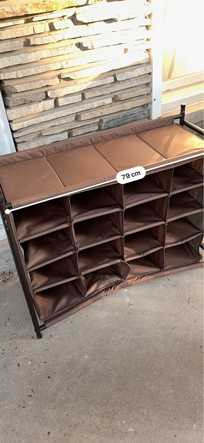 Brown 20-Cube Fabric Shoe Rack Organizer - photo 3