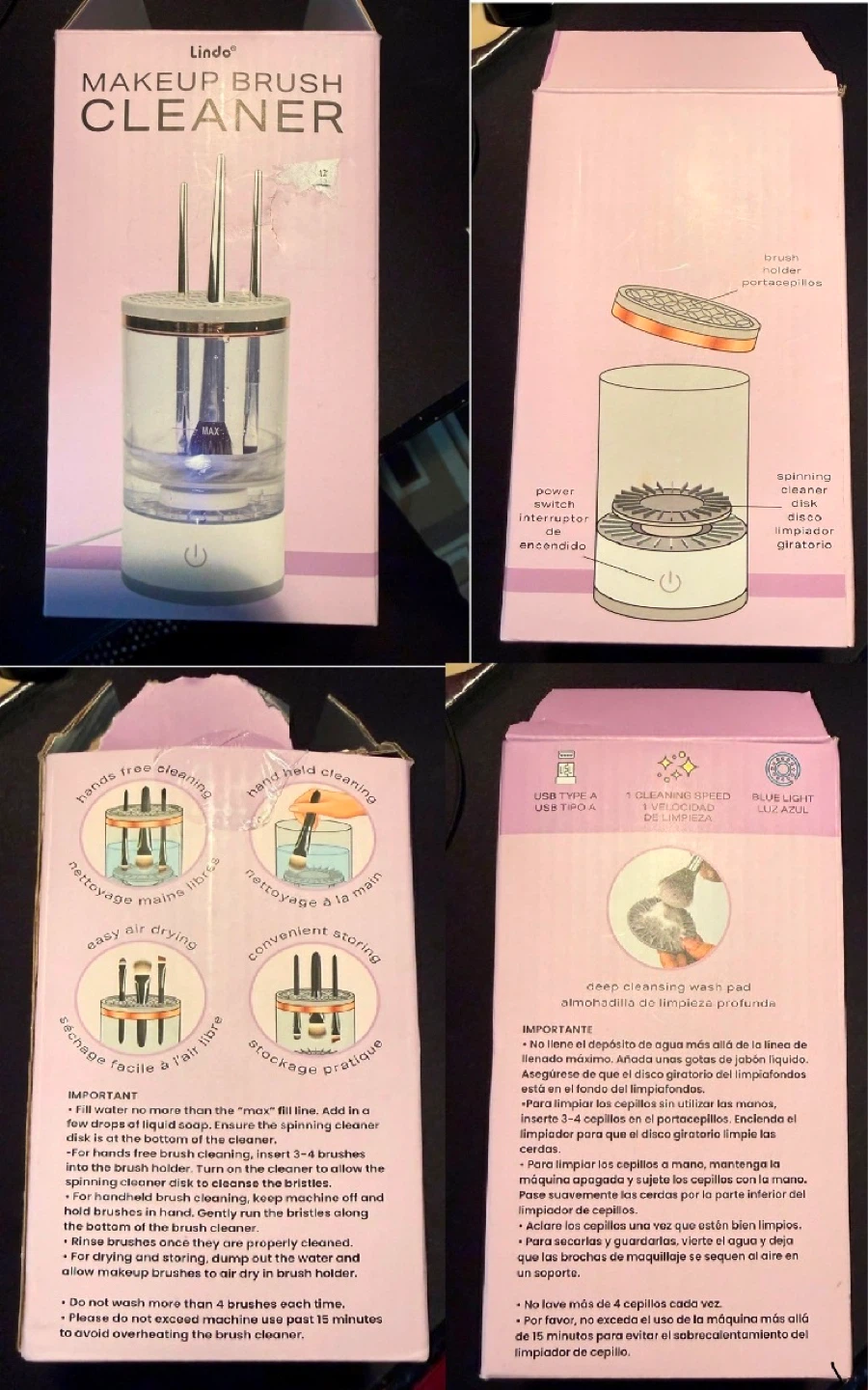Electric MakeUp Brush Cleaner & Cosmetics Organizer (LNIB) - photo 3