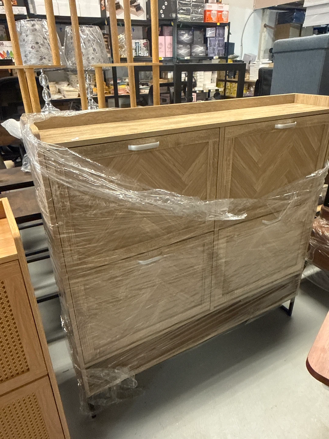 Wood Shoe Cabinet 4 Drawers 120cm - photo 2