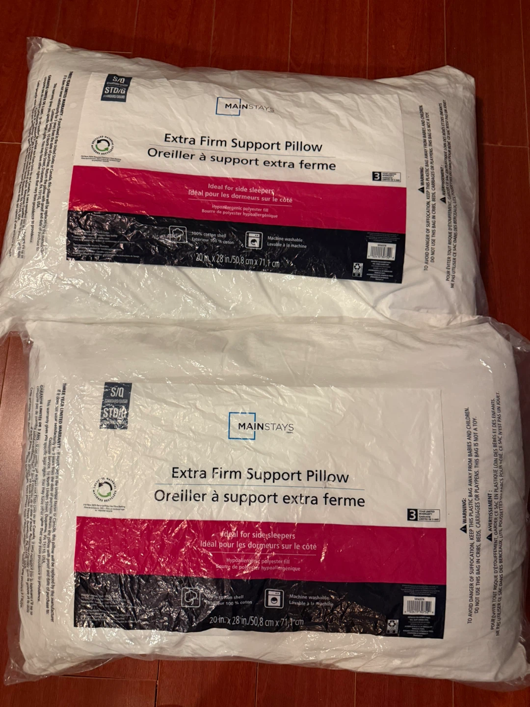 2 Extra Firm Support Pillows
