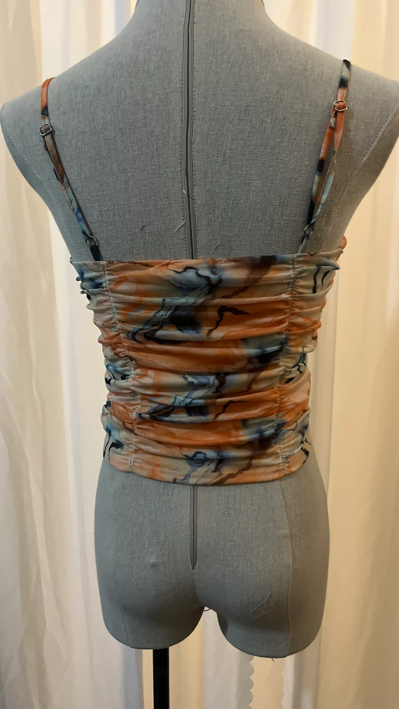 Forever 21 Ruched Mesh Cami Top - Size M - photo 2