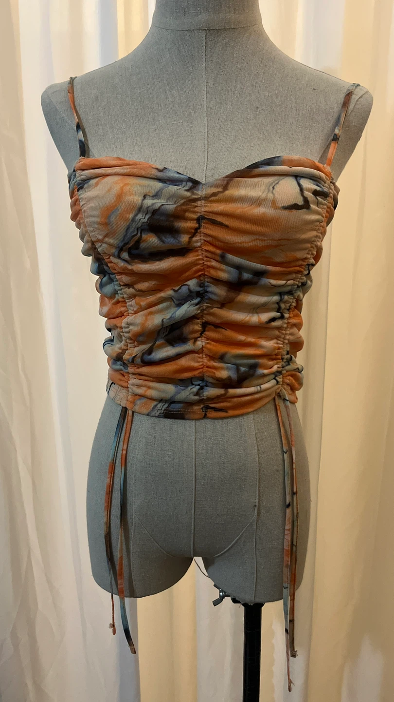 Forever 21 Ruched Mesh Cami Top - Size M