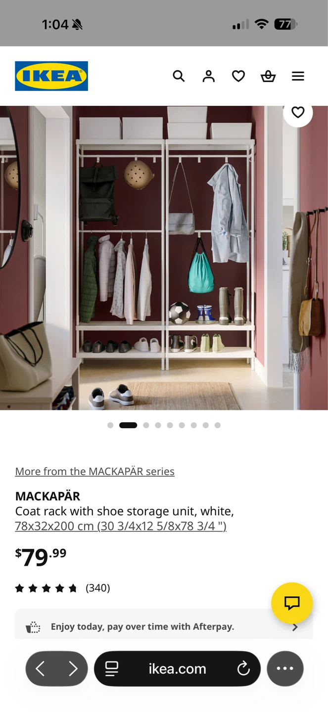 White Metal Garment Rack with Shelves - photo 5