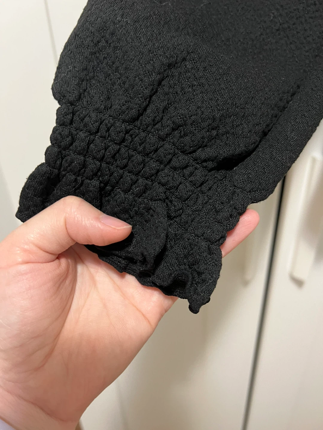 Black Textured Long Sleeve Top - photo 2
