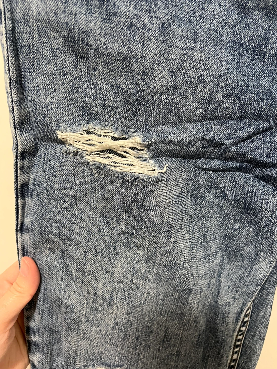 Women's Distressed Blue Denim Jeans - photo 3