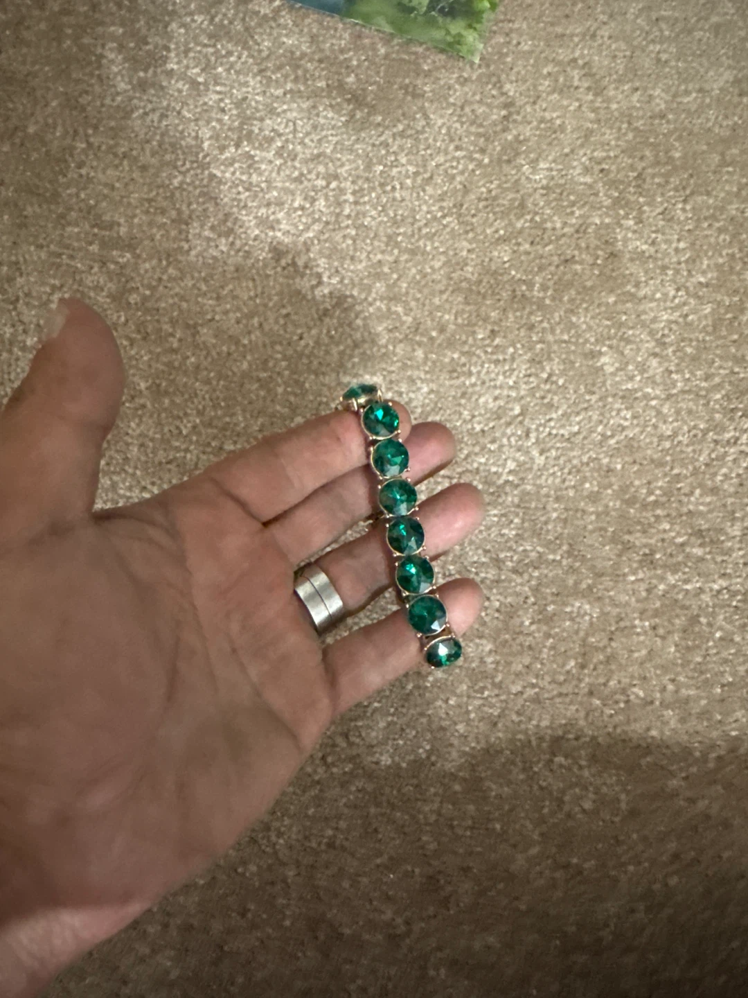 Emerald Green Crystal Tennis Bracelet