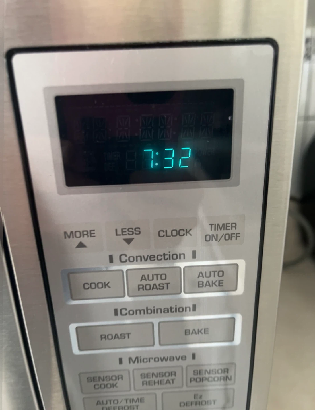 Large Stainless Steel LG Microwave 1.5 cubic ft - photo 5