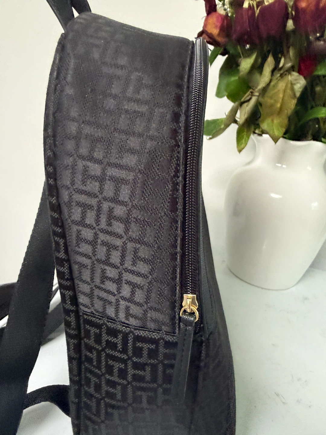 Tommy Hilfiger Black Monogram Backpack - photo 3
