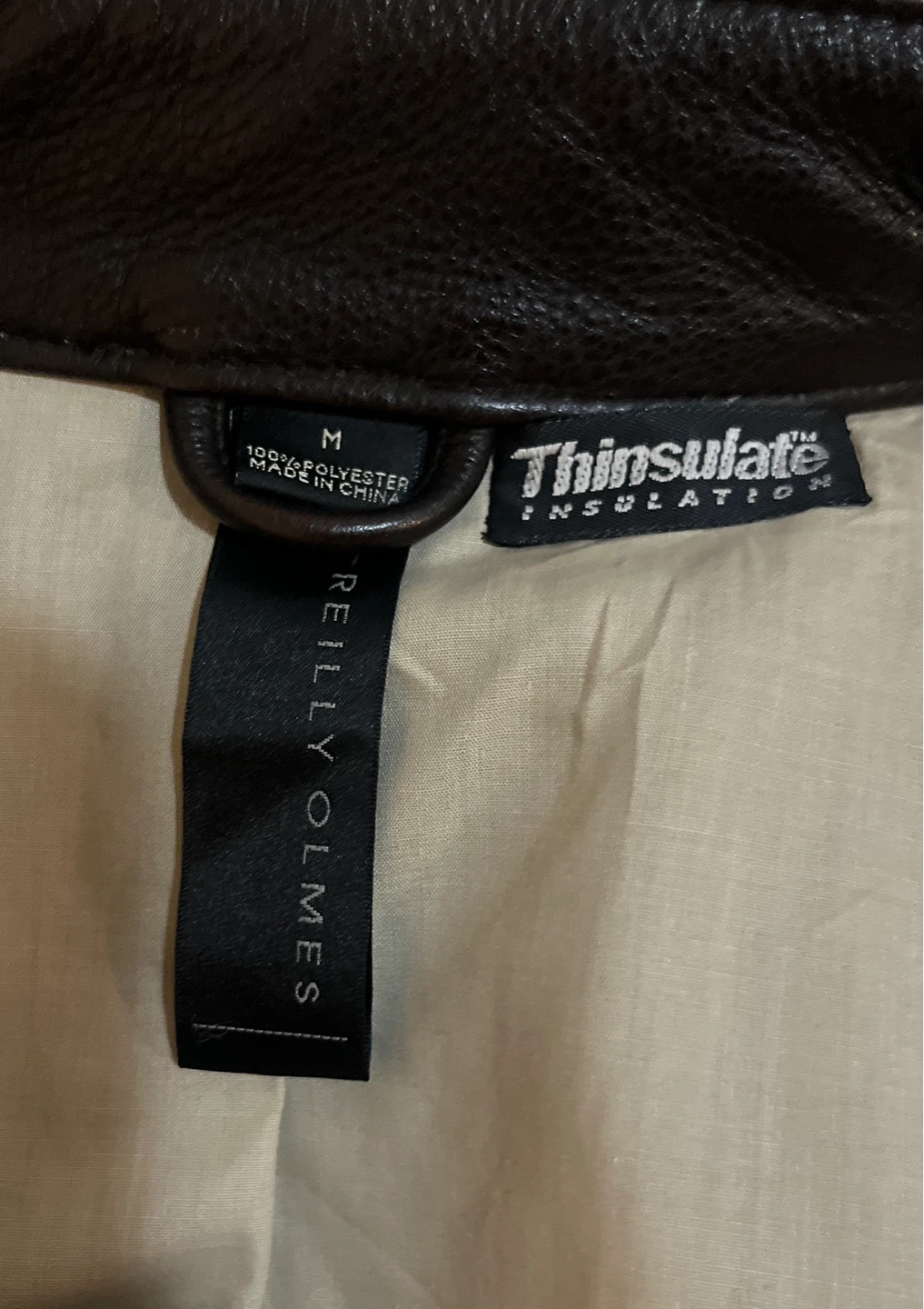 REILLY & OLMES Thinsulate Leather Jacket - Size M - Brand new - photo 4