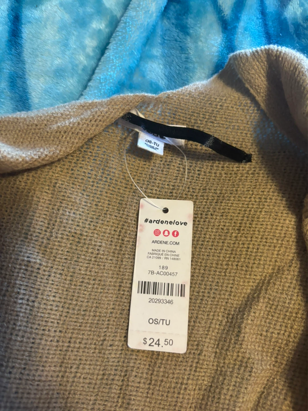 Ardenne Tan Open Knit Poncho One Size - photo 2