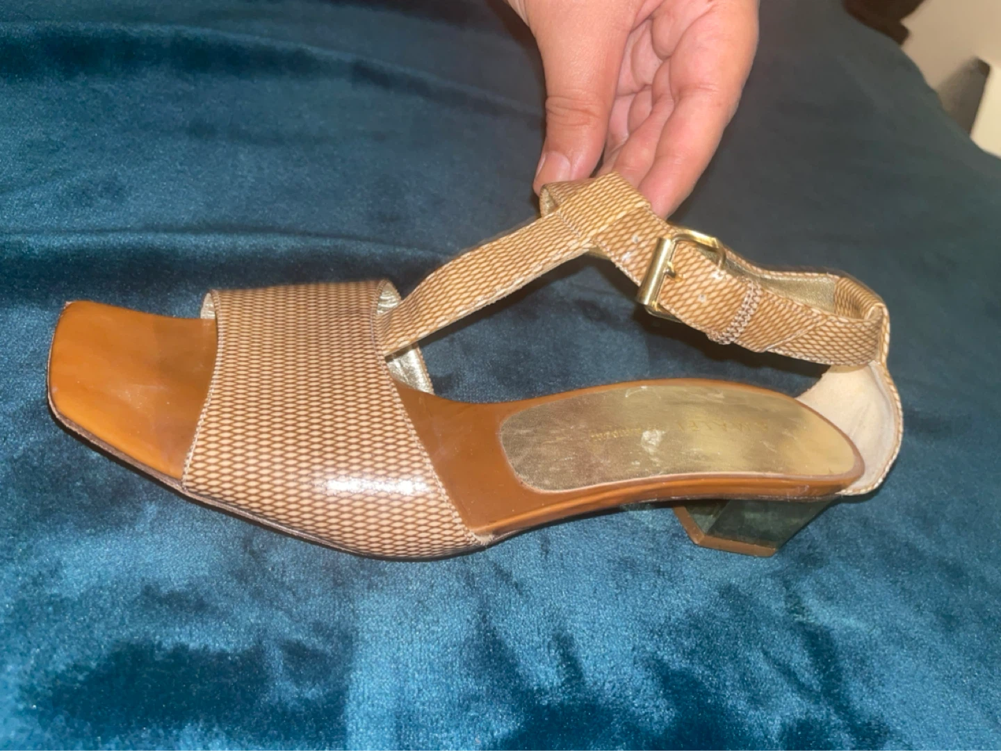 Women's Tan Block Heel Sandals - photo 3