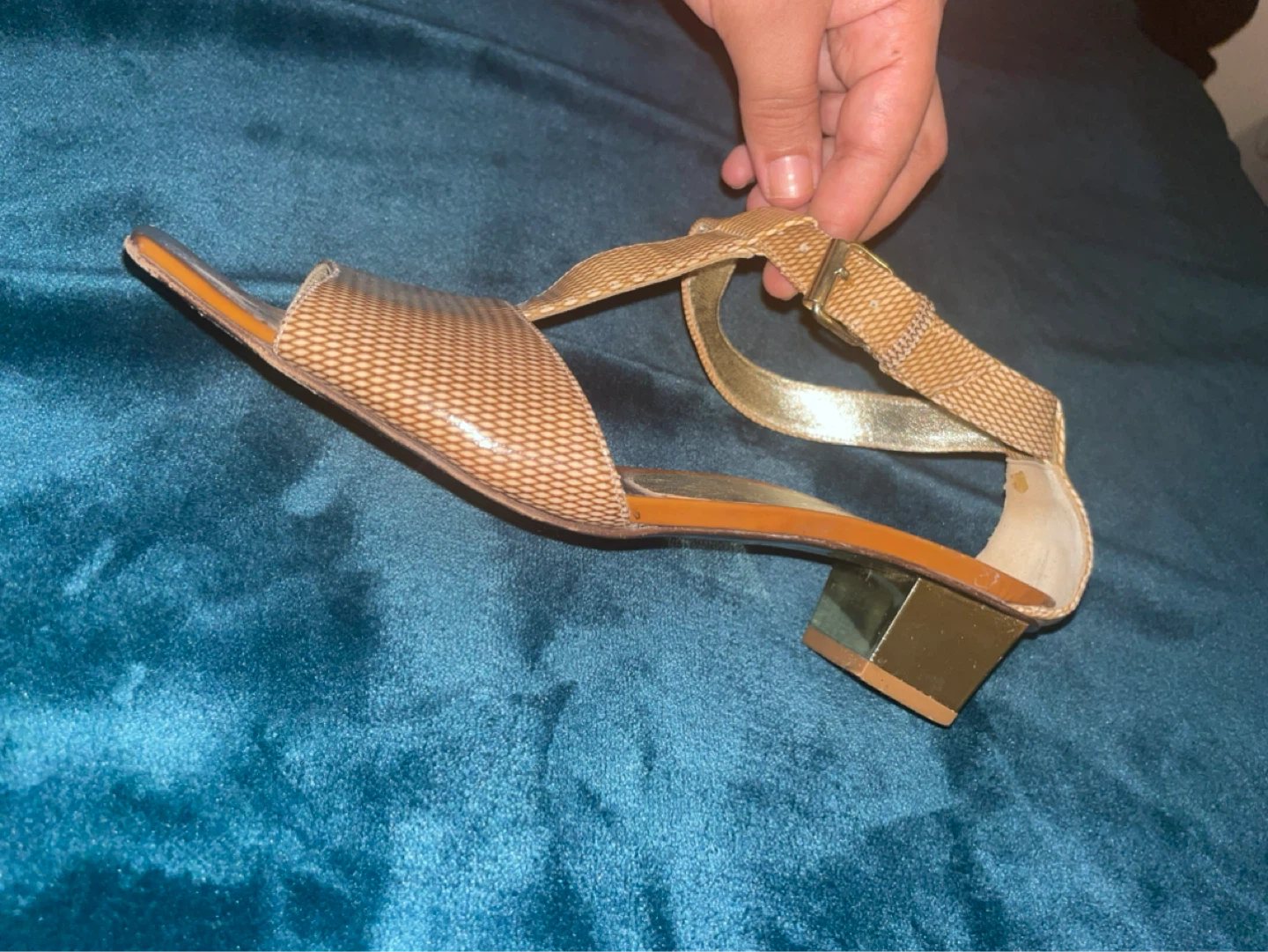 Women's Tan Block Heel Sandals - photo 2