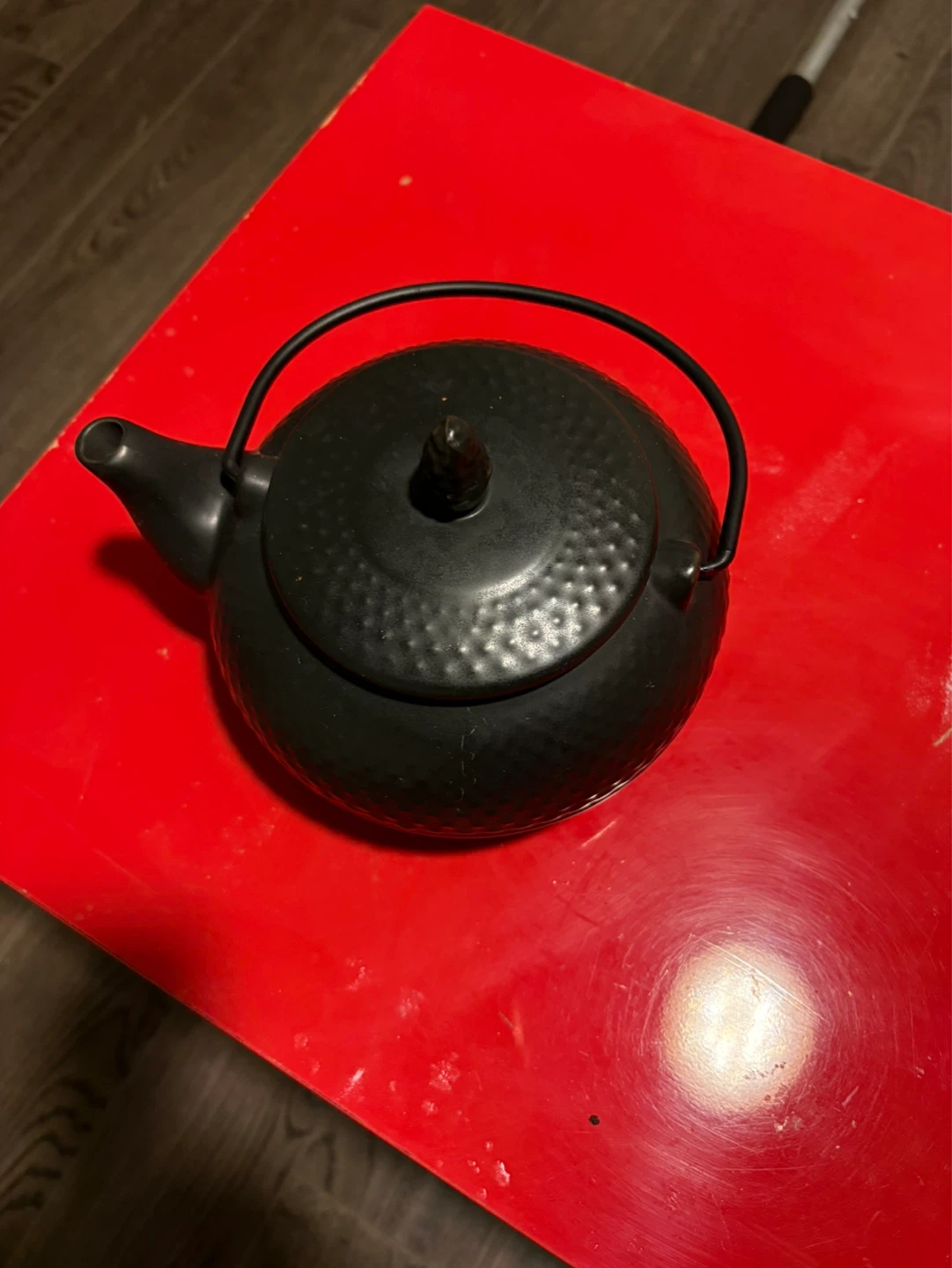 Black Cast Iron Teapot with Infuser