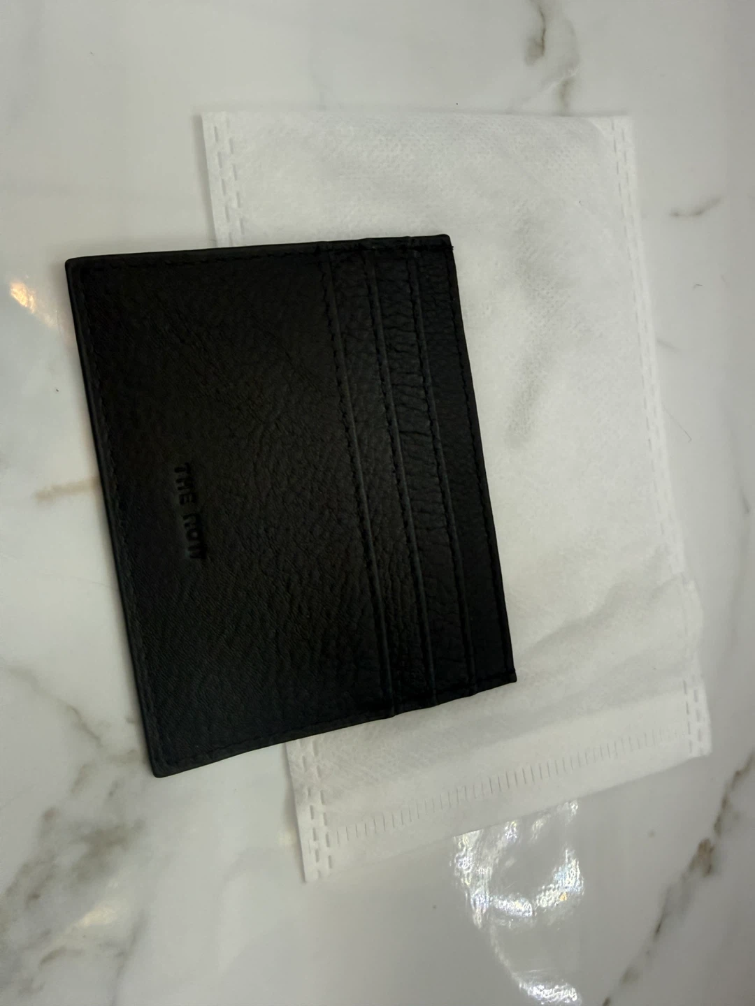 The Row - Black Leather Card Holder - photo 2