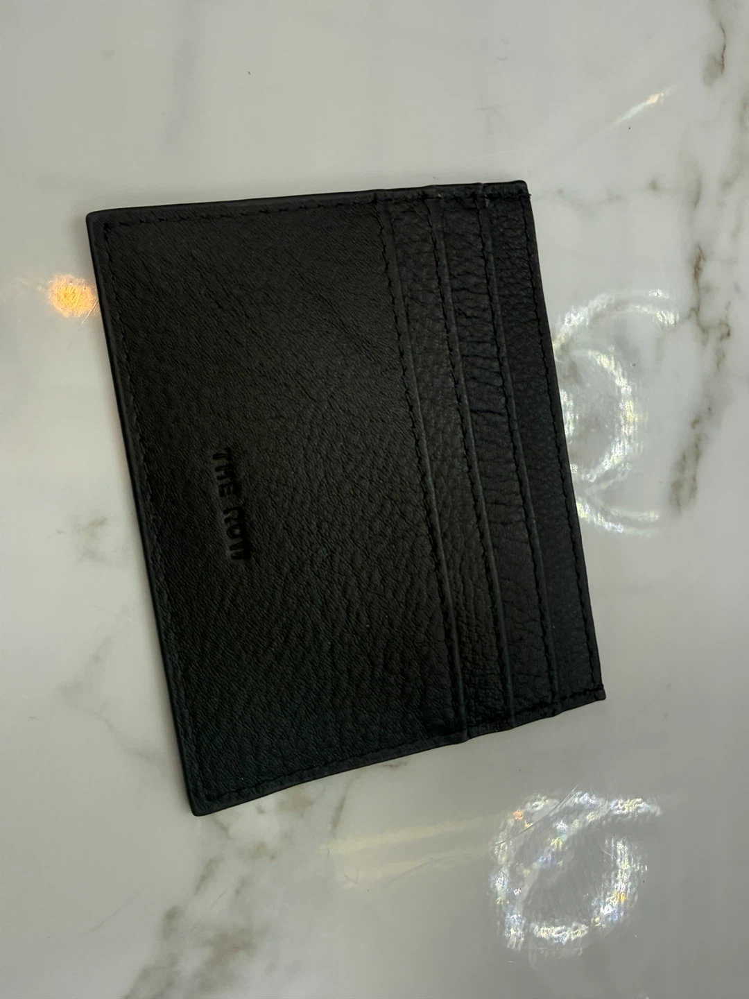 The Row - Black Leather Card Holder