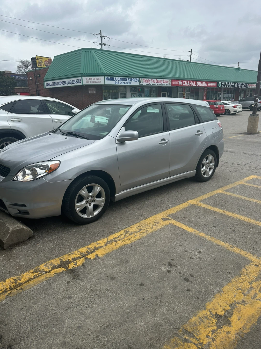 Silver Toyota Matrix