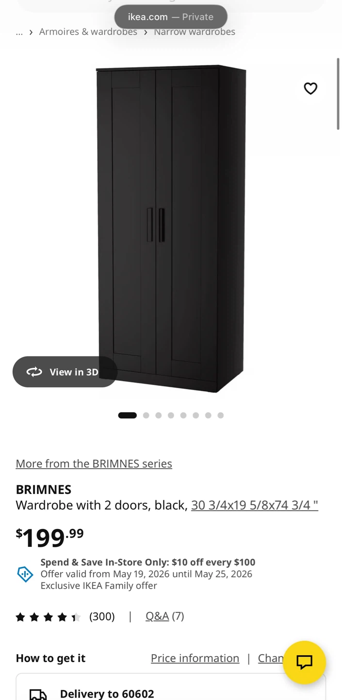 IKEA BRIMNES Wardrobe - photo 2