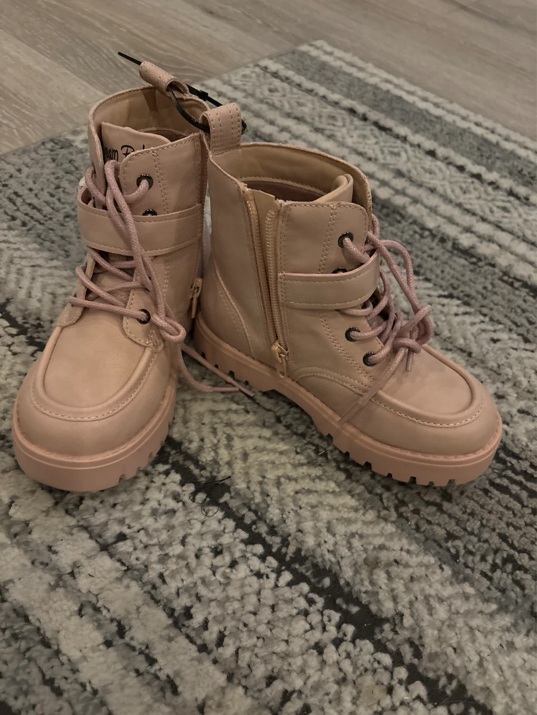 Brand New Pink Combat Boots size 11 - photo 2