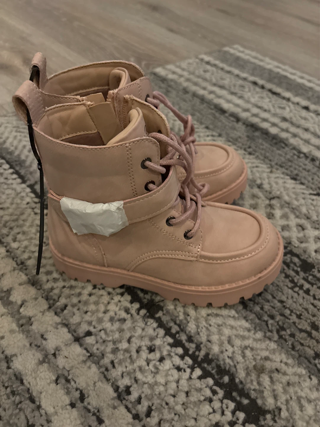 Brand New Pink Combat Boots size 11 - photo 3