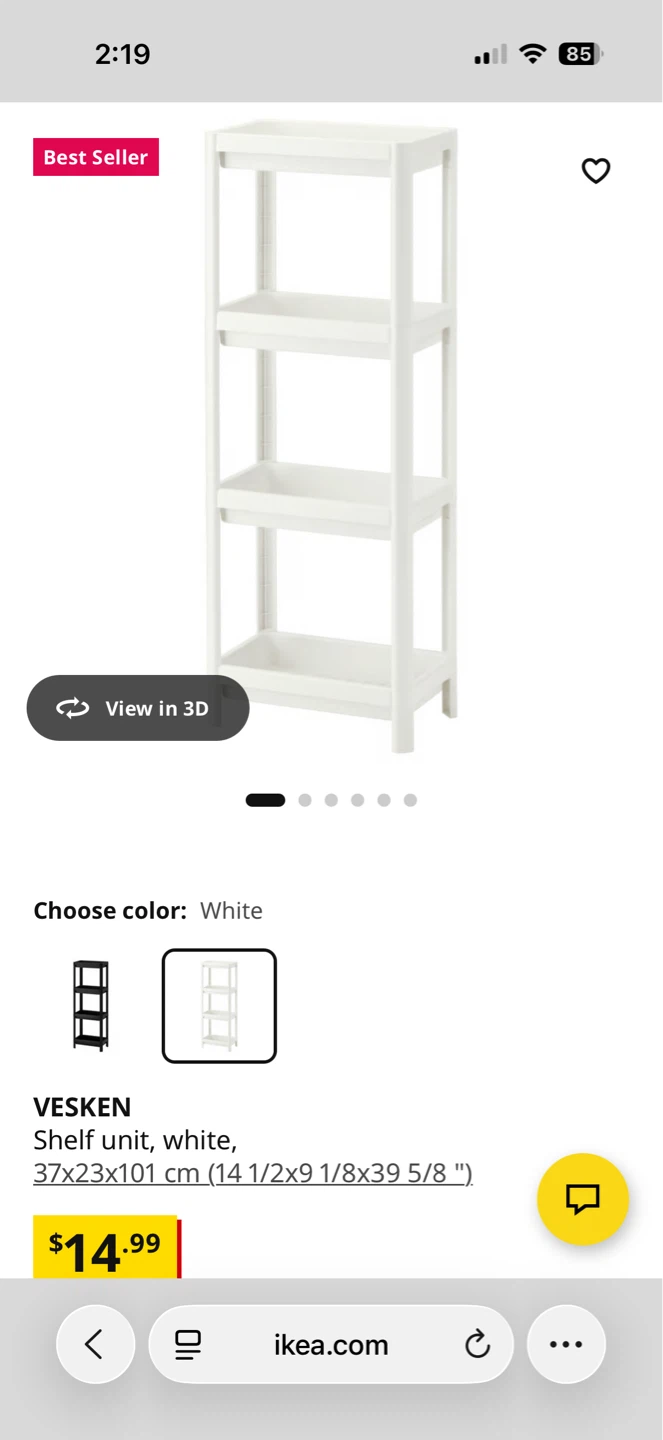 Bundle drawer+shelf