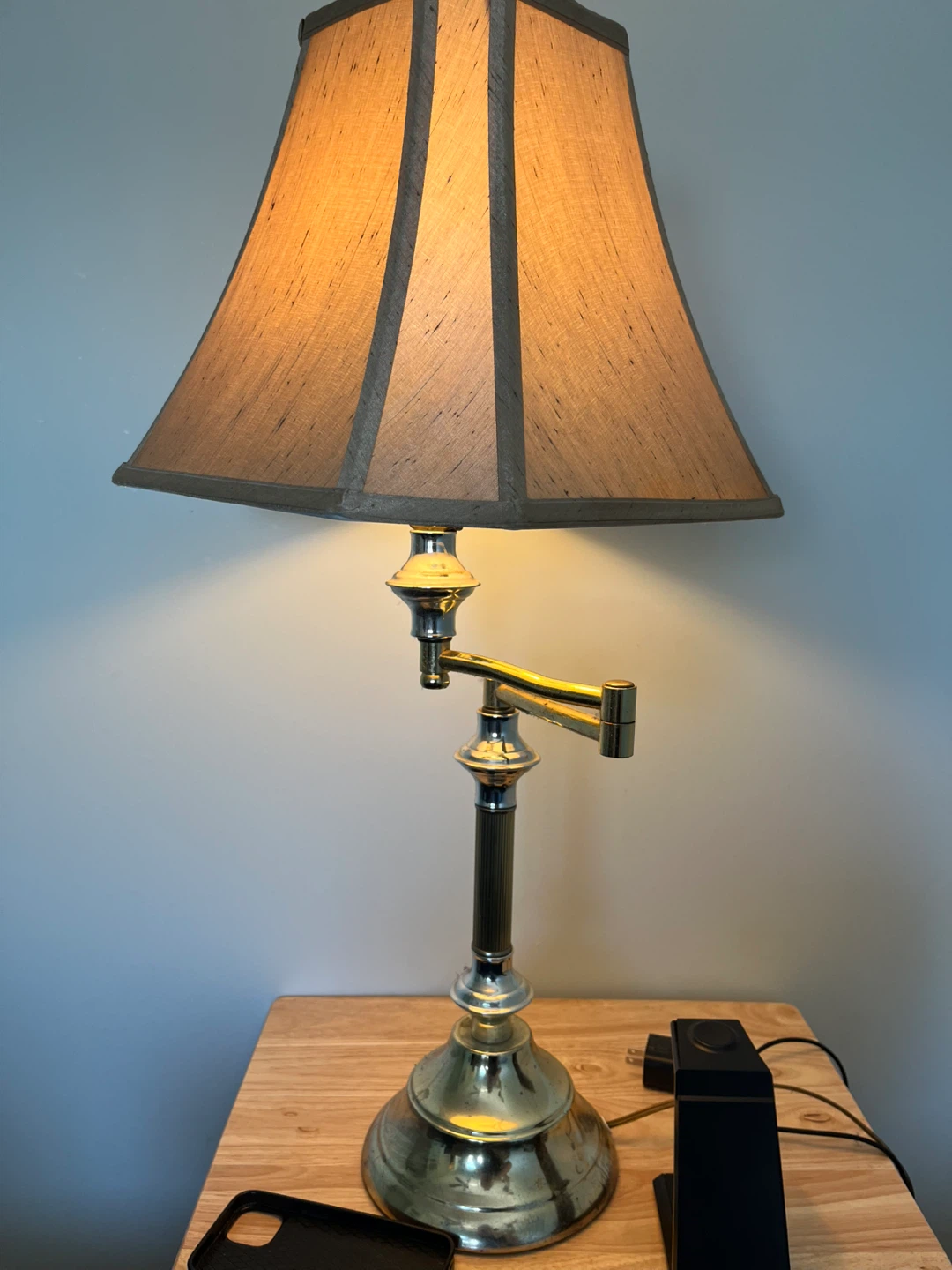 Adjustable Desk Lamp with Tan Shade - photo 2
