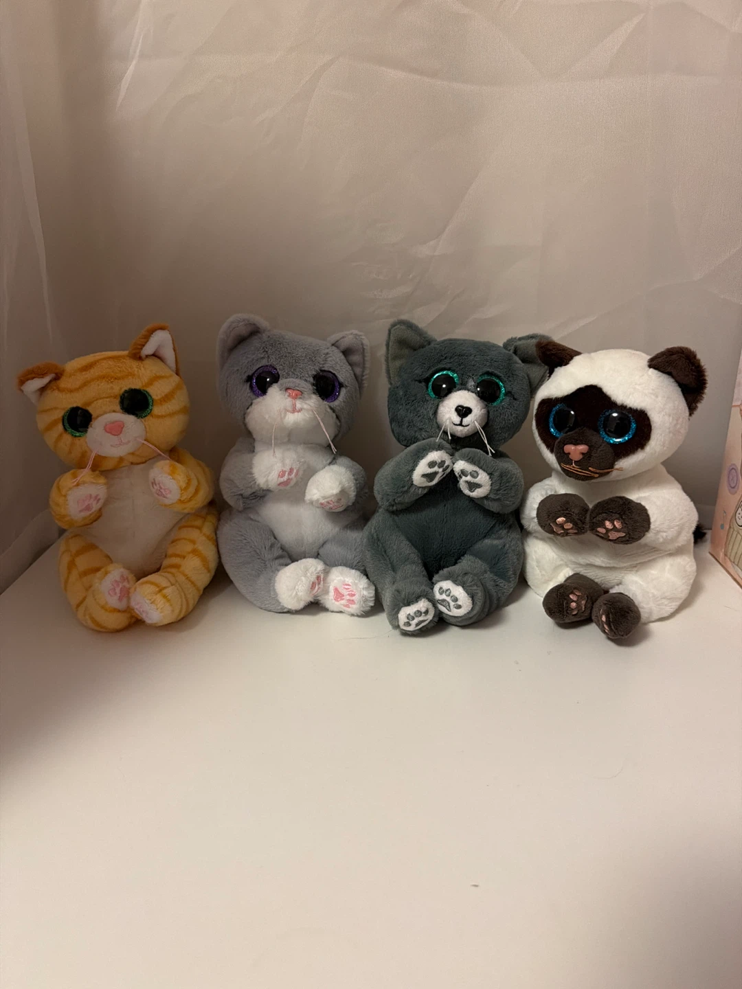 Set of 4 Cat Plush Toys