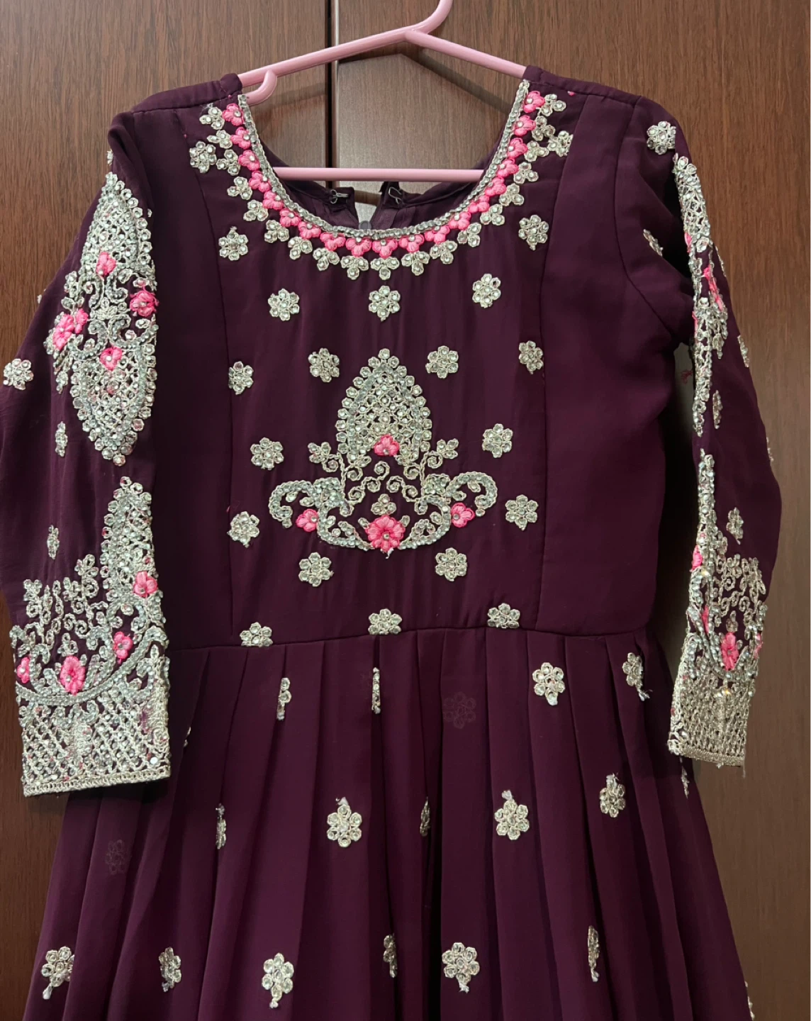 Girls' Embroidered Purple Dress with Jacket - photo 4